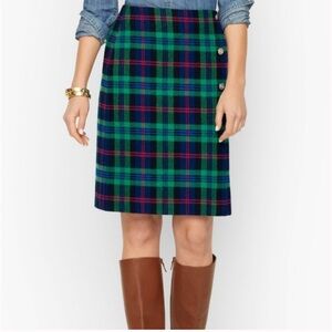 Talbots Cheerful Tartan A-Line Skirt